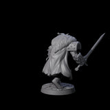 Stealthing Half Orc Fighter Miniature for Dungeons and Dragons, Pathfinder or other TTRPGs