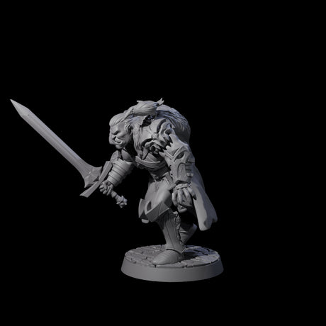 Stealthing Half Orc Fighter Miniature for Dungeons and Dragons, Pathfinder or other TTRPGs