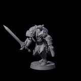 Stealthing Half Orc Fighter Miniature for Dungeons and Dragons, Pathfinder or other TTRPGs