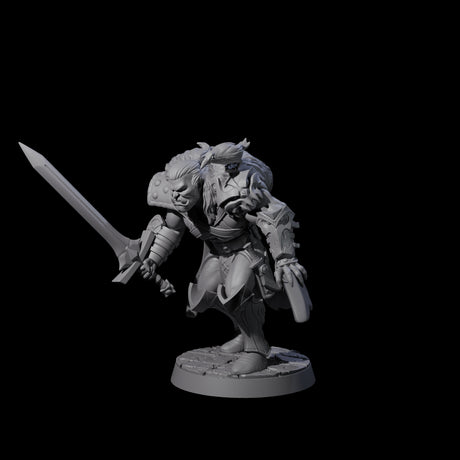 Stealthing Half Orc Fighter Miniature for Dungeons and Dragons, Pathfinder or other TTRPGs
