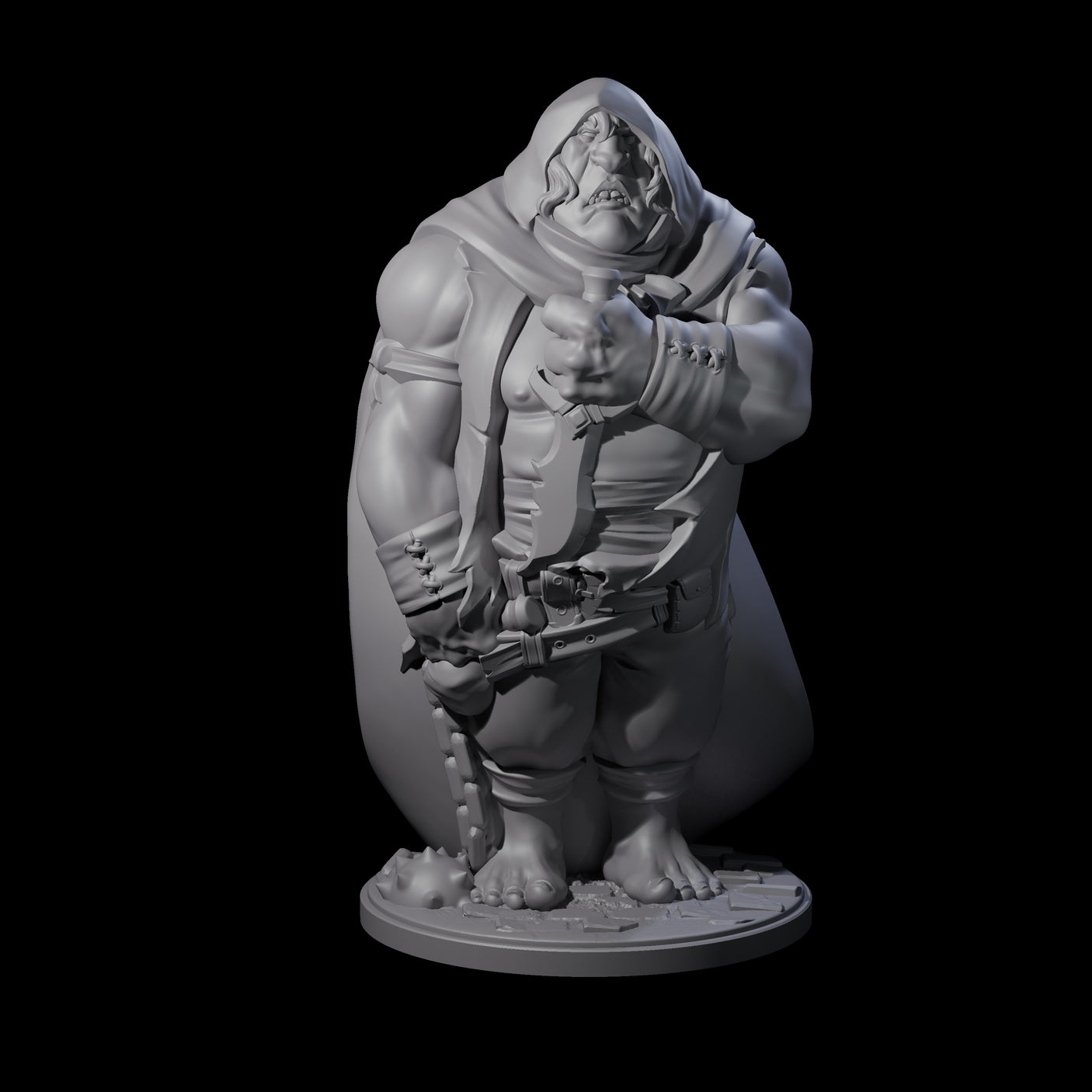 Stealthy Ogre Assassin Miniature for Dungeons and Dragons, Pathfinder or other TTRPGs