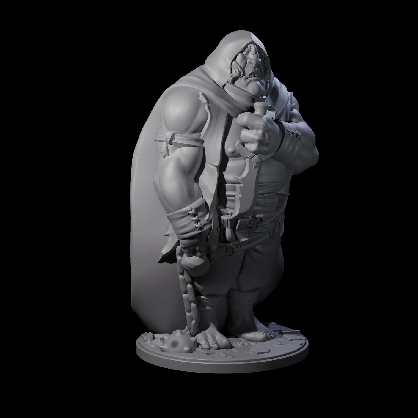 Stealthy Ogre Assassin Miniature for Dungeons and Dragons, Pathfinder or other TTRPGs