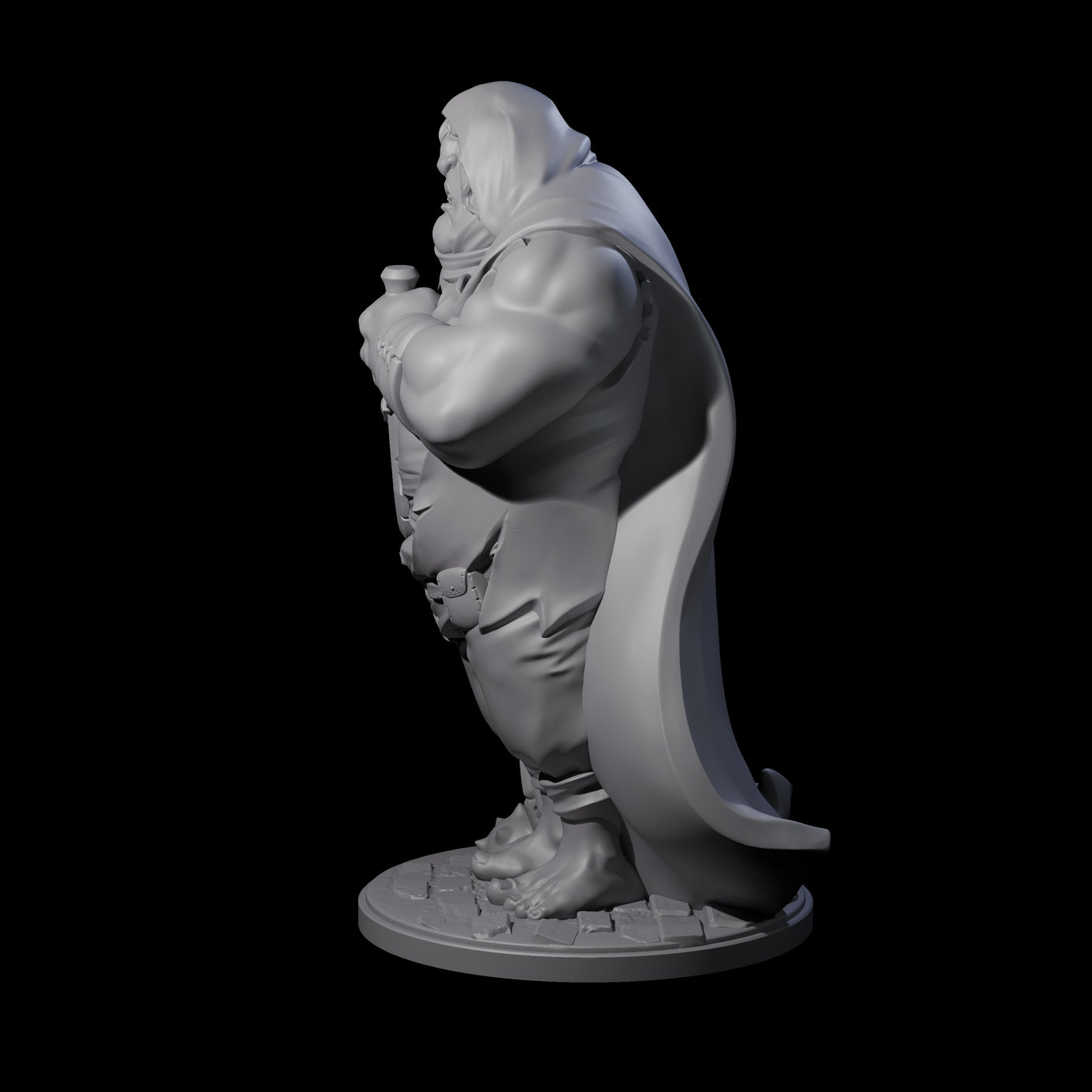 Stealthy Ogre Assassin Miniature for Dungeons and Dragons, Pathfinder or other TTRPGs