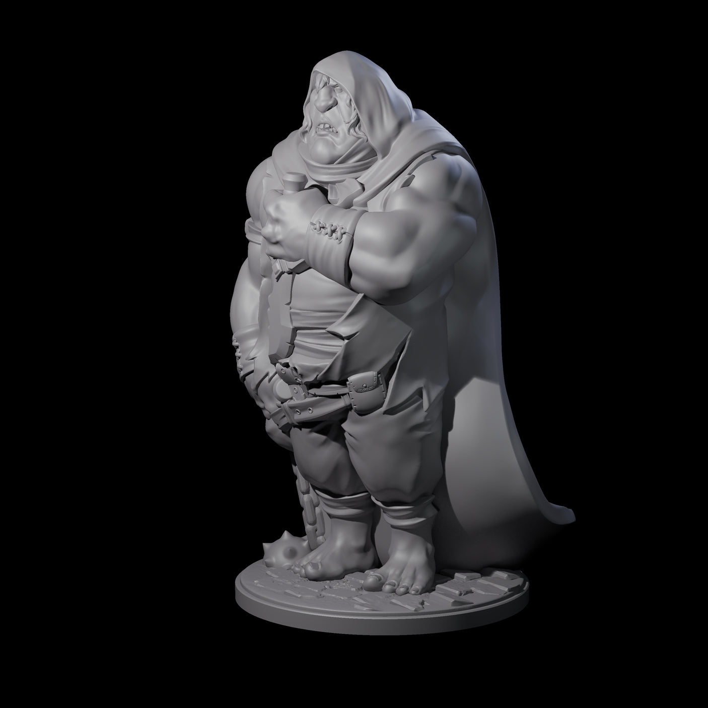 Stealthy Ogre Assassin Miniature for Dungeons and Dragons, Pathfinder or other TTRPGs