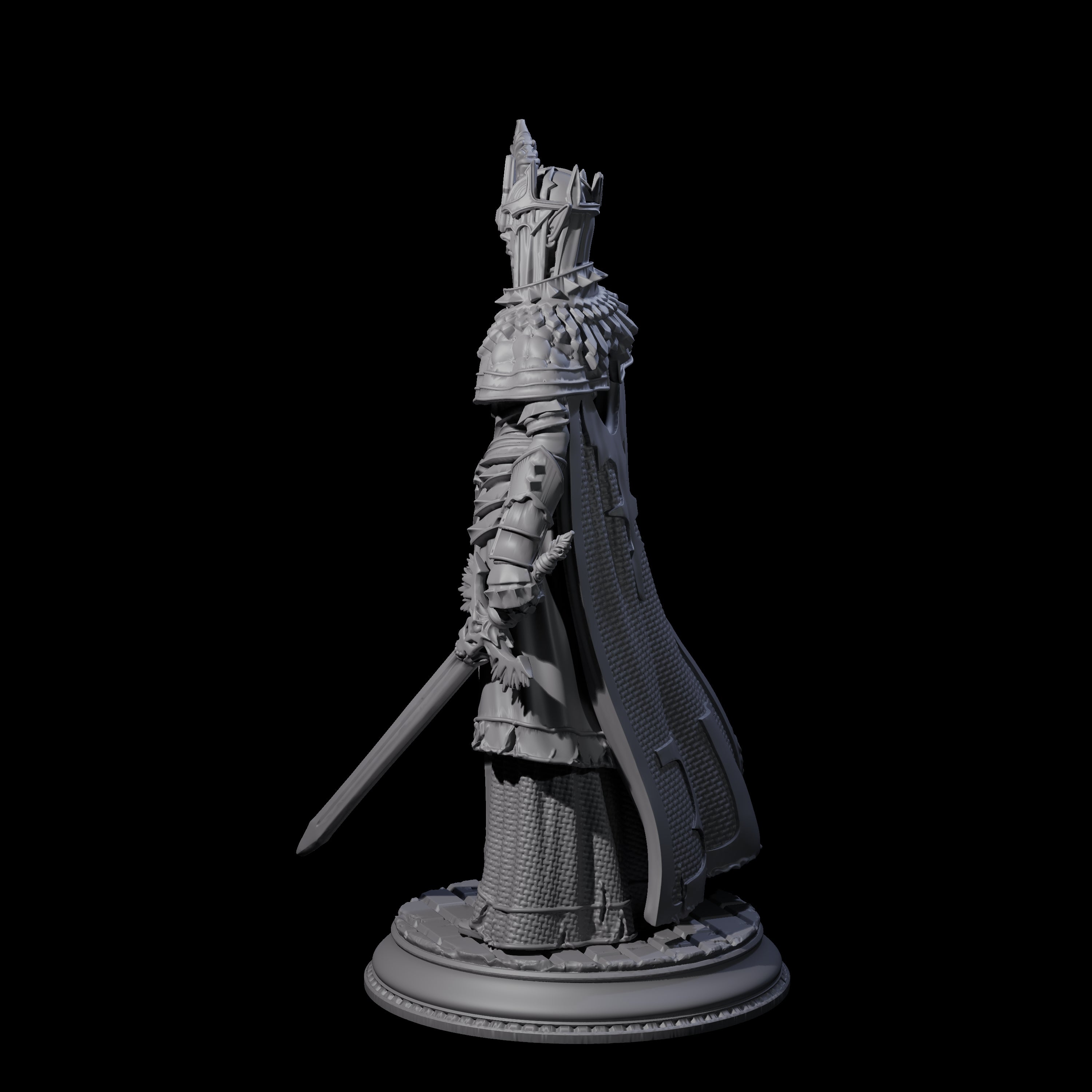 Steely Armoured Cleric Miniature for Dungeons and Dragons, Pathfinder or other TTRPGs