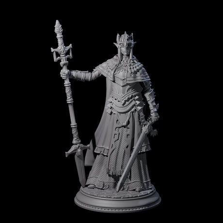 Steely Armoured Cleric Miniature for Dungeons and Dragons, Pathfinder or other TTRPGs
