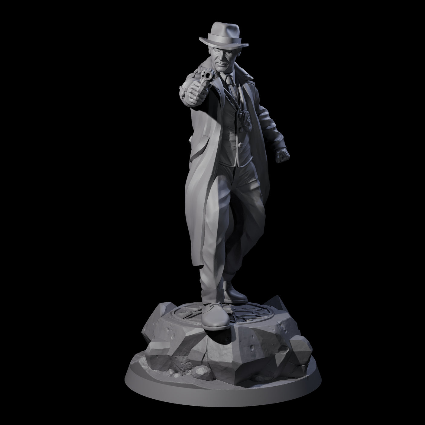 Steely Human Investigator Miniature for Dungeons and Dragons, Pathfinder or other TTRPGs