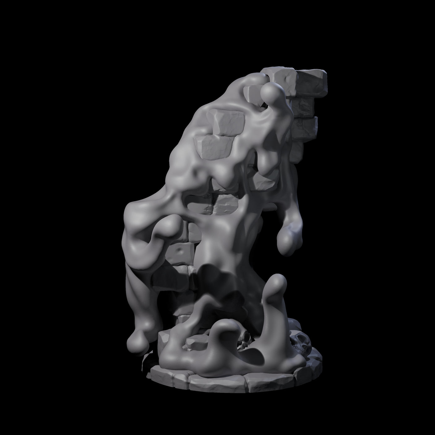 Sticky Gray Ooze Miniature for Dungeons and Dragons, Pathfinder or other TTRPGs
