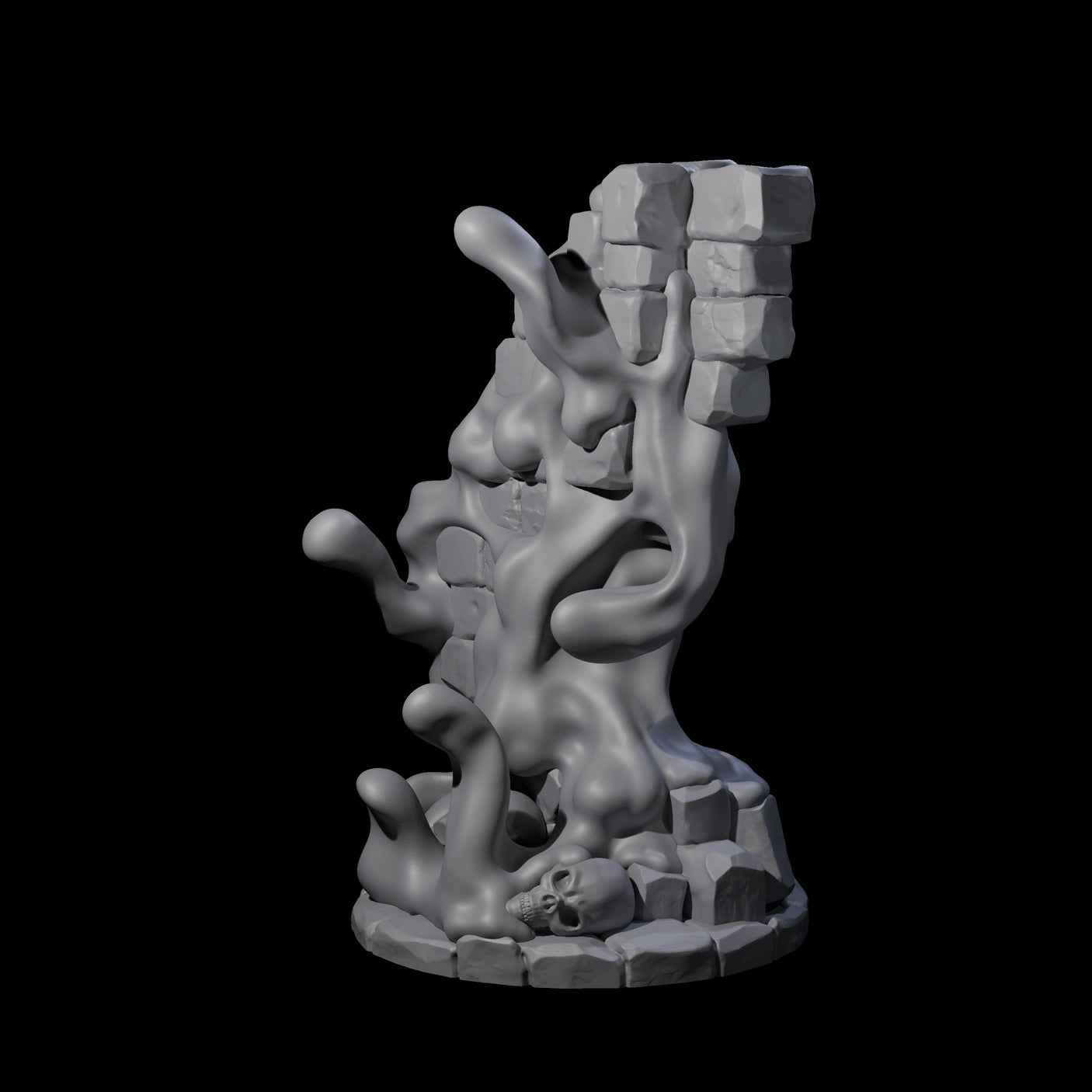 Sticky Gray Ooze Miniature for Dungeons and Dragons, Pathfinder or other TTRPGs