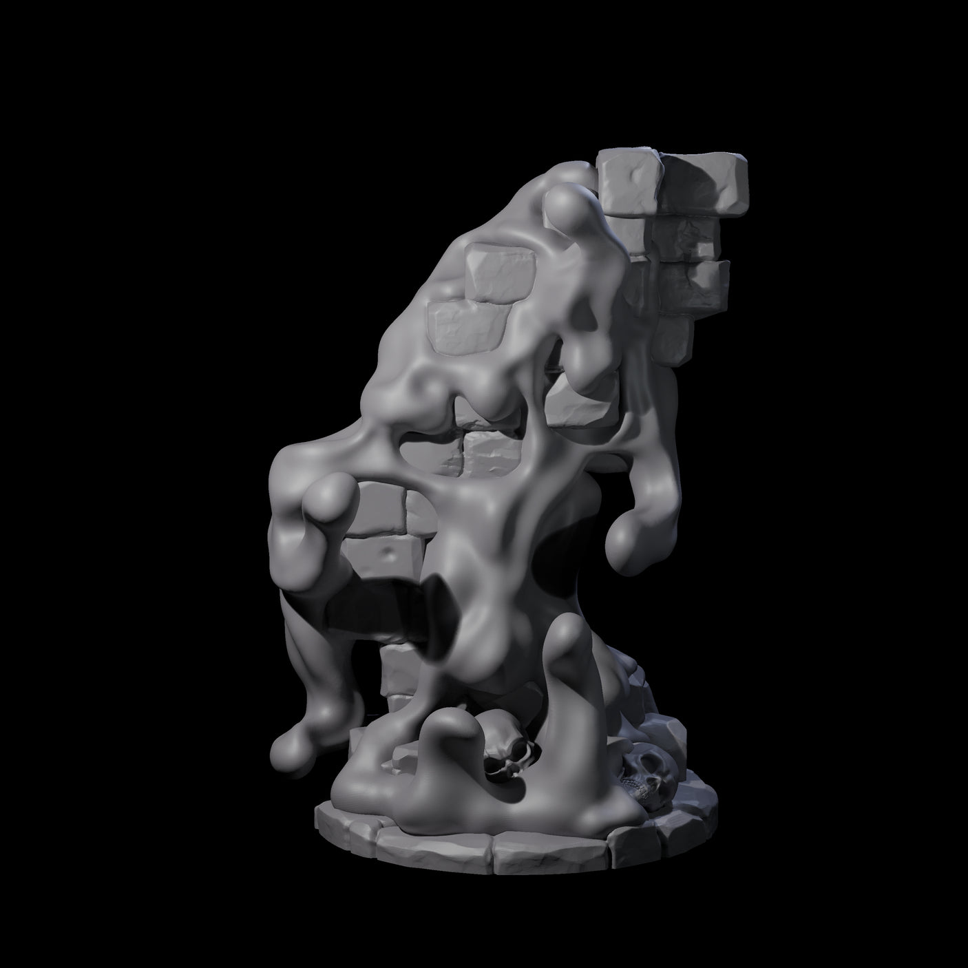 Sticky Gray Ooze Miniature for Dungeons and Dragons, Pathfinder or other TTRPGs
