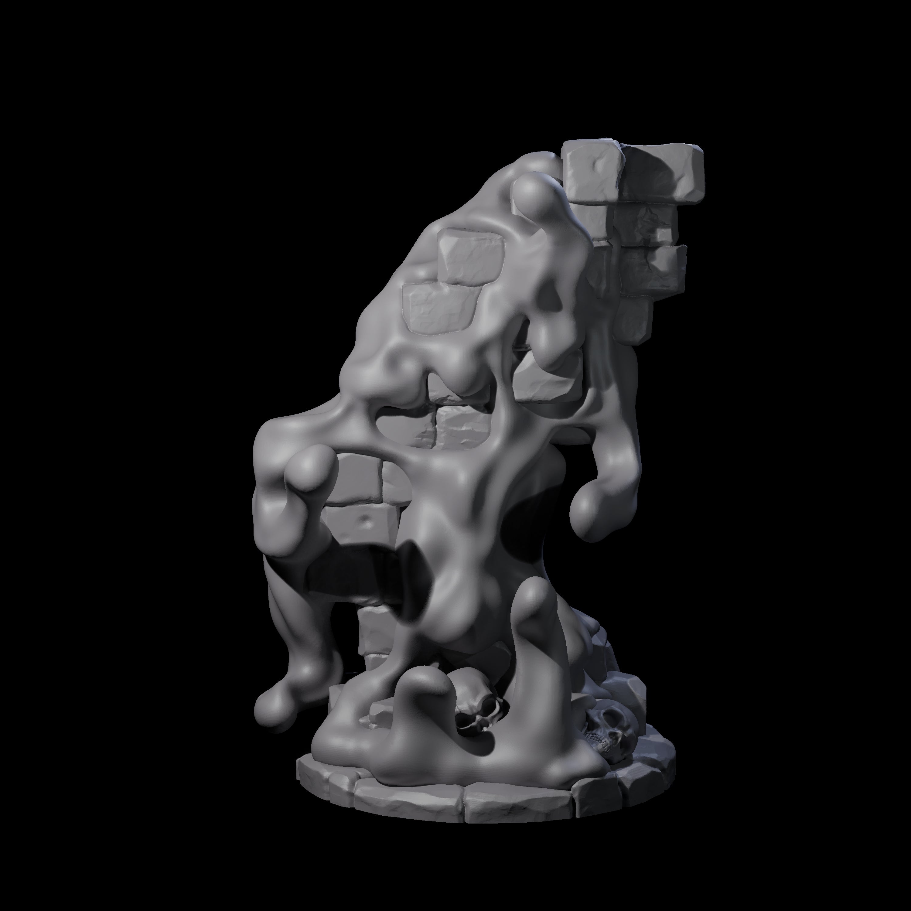 Sticky Gray Ooze Miniature for Dungeons and Dragons, Pathfinder or other TTRPGs