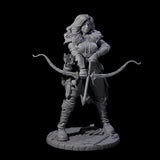 Stiga - Roaming Hunteress Miniature for Dungeons and Dragons, Pathfinder or other TTRPGs