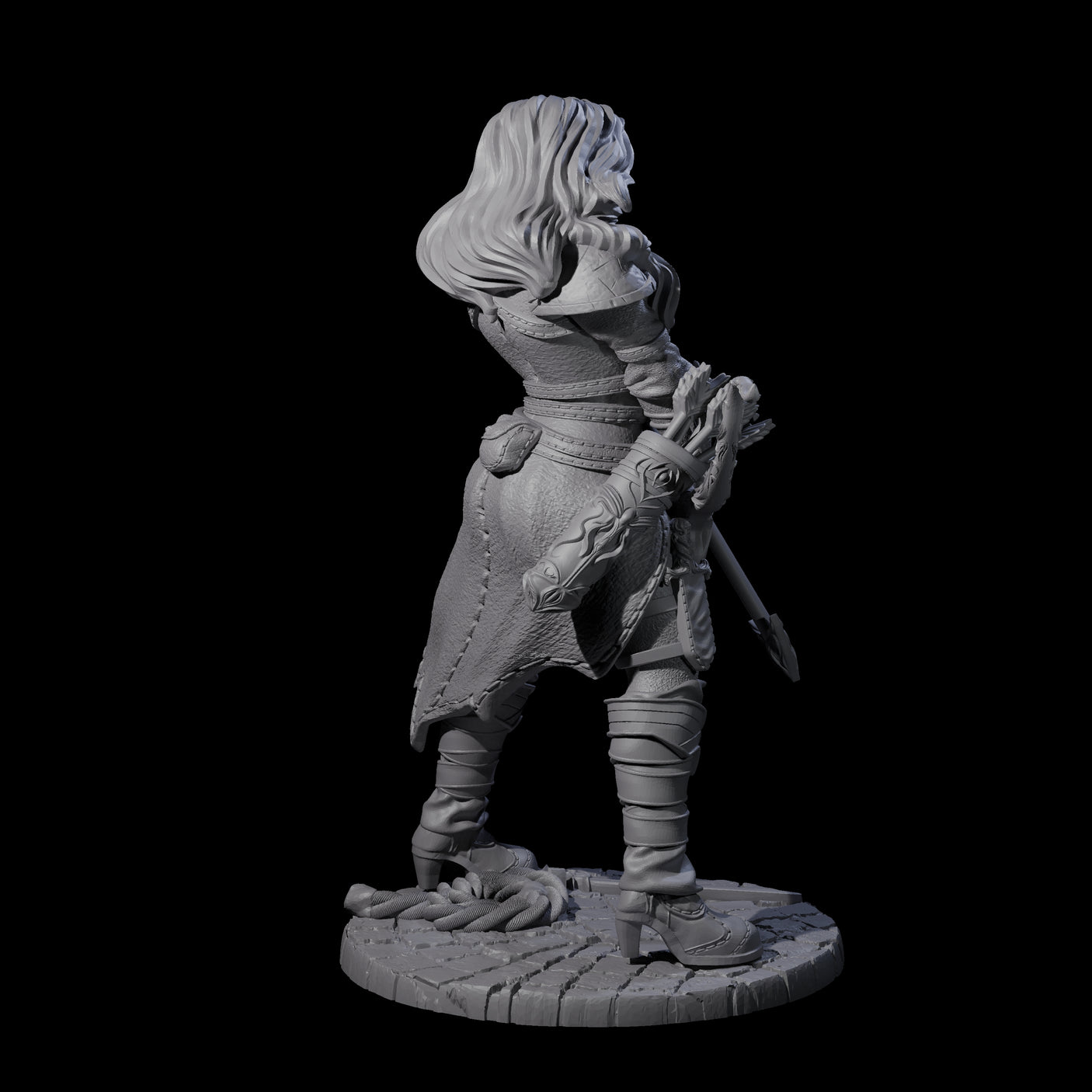Stiga - Roaming Hunteress Miniature for Dungeons and Dragons, Pathfinder or other TTRPGs