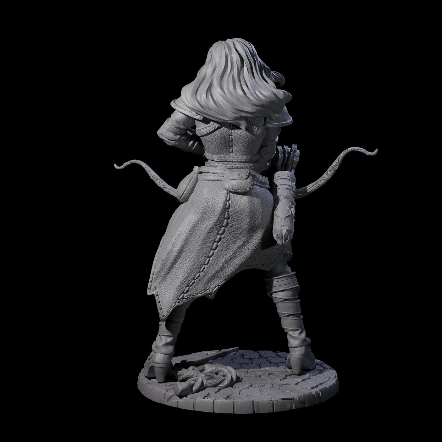 Stiga - Roaming Hunteress Miniature for Dungeons and Dragons, Pathfinder or other TTRPGs