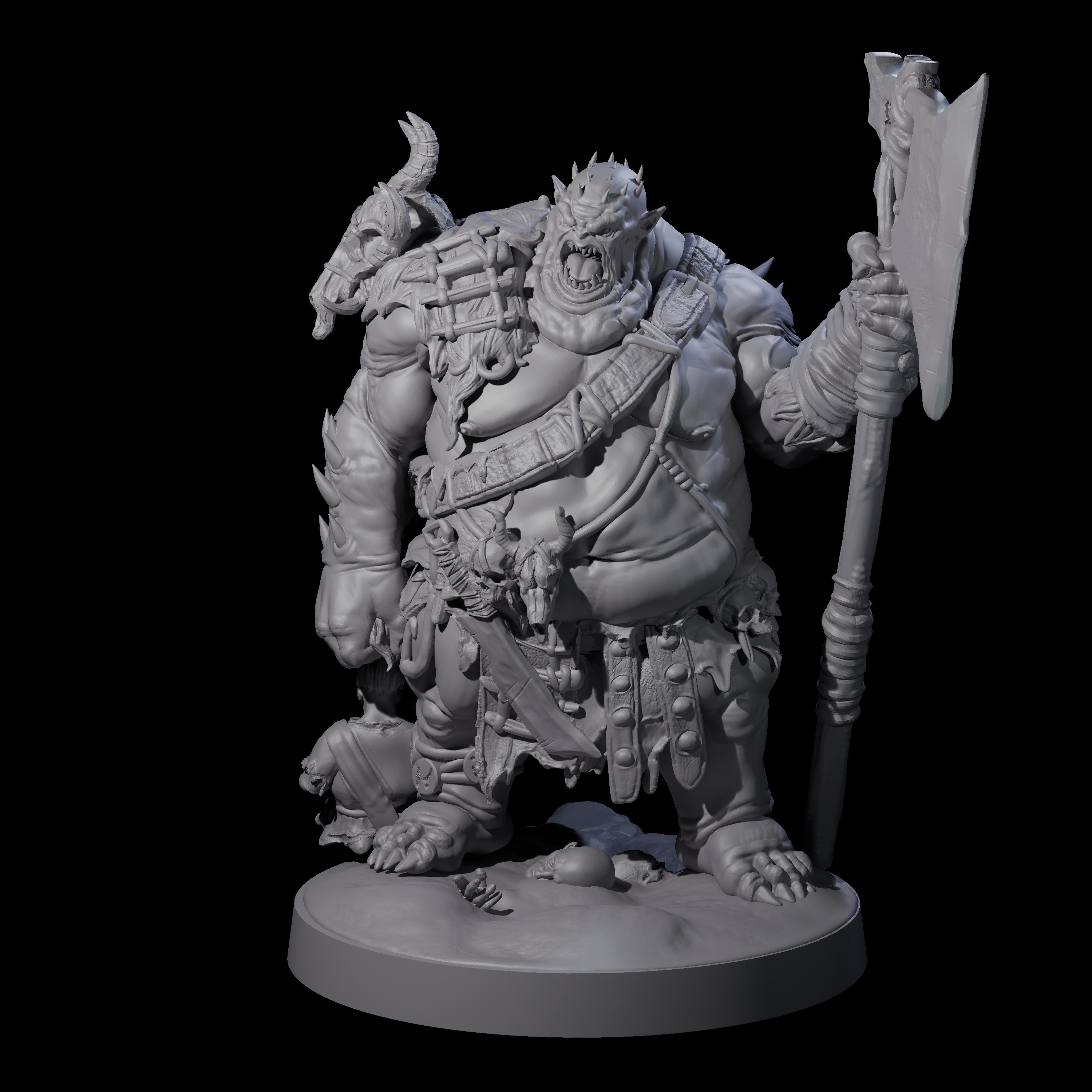 Stinking Ogre A Miniature for Dungeons and Dragons, Pathfinder or other TTRPGs