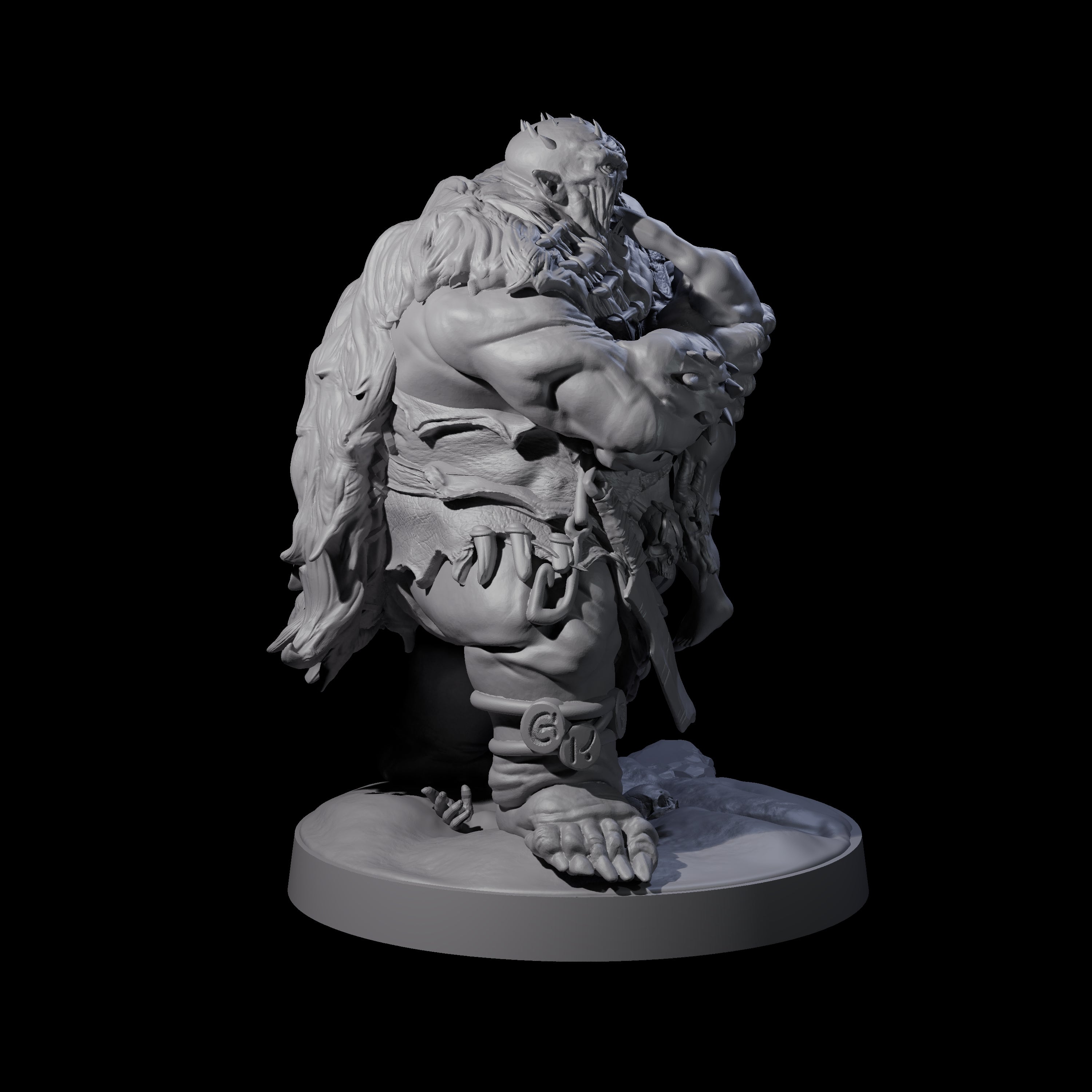 Stinking Ogre B Miniature for Dungeons and Dragons, Pathfinder or other TTRPGs