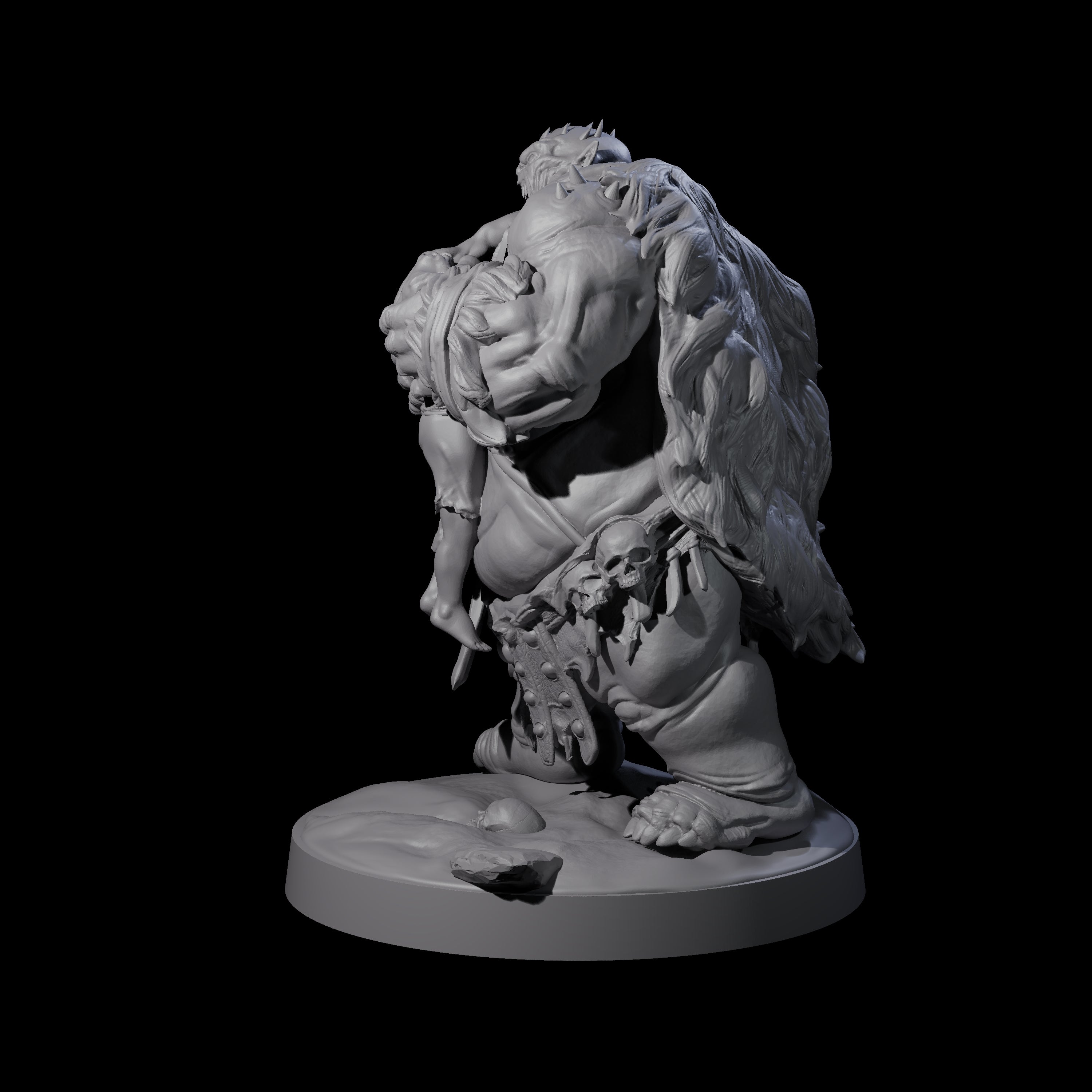 Stinking Ogre B Miniature for Dungeons and Dragons, Pathfinder or other TTRPGs