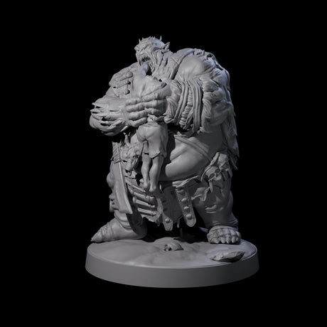 Stinking Ogre B Miniature for Dungeons and Dragons, Pathfinder or other TTRPGs