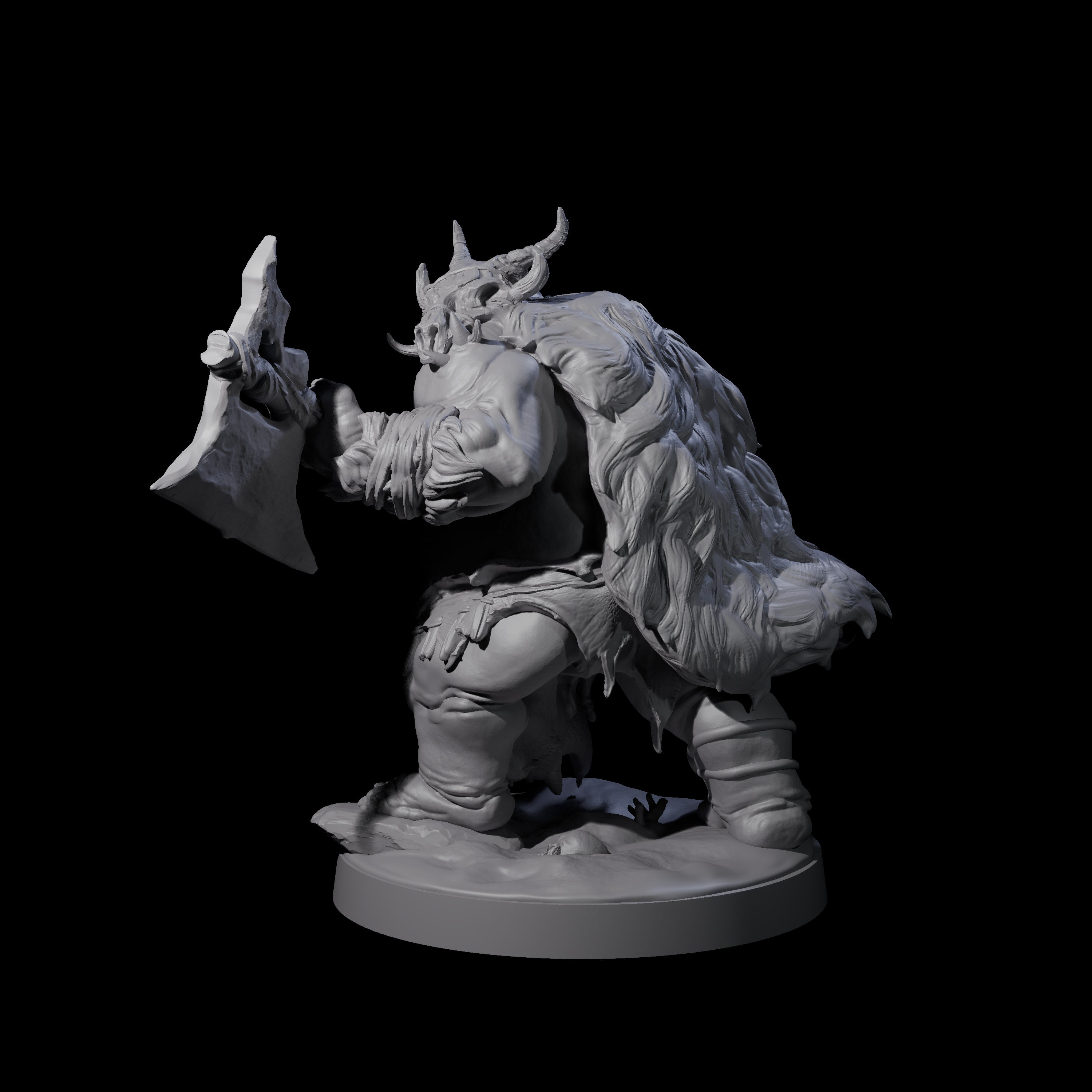 Stinking Ogre C Miniature for Dungeons and Dragons, Pathfinder or other TTRPGs