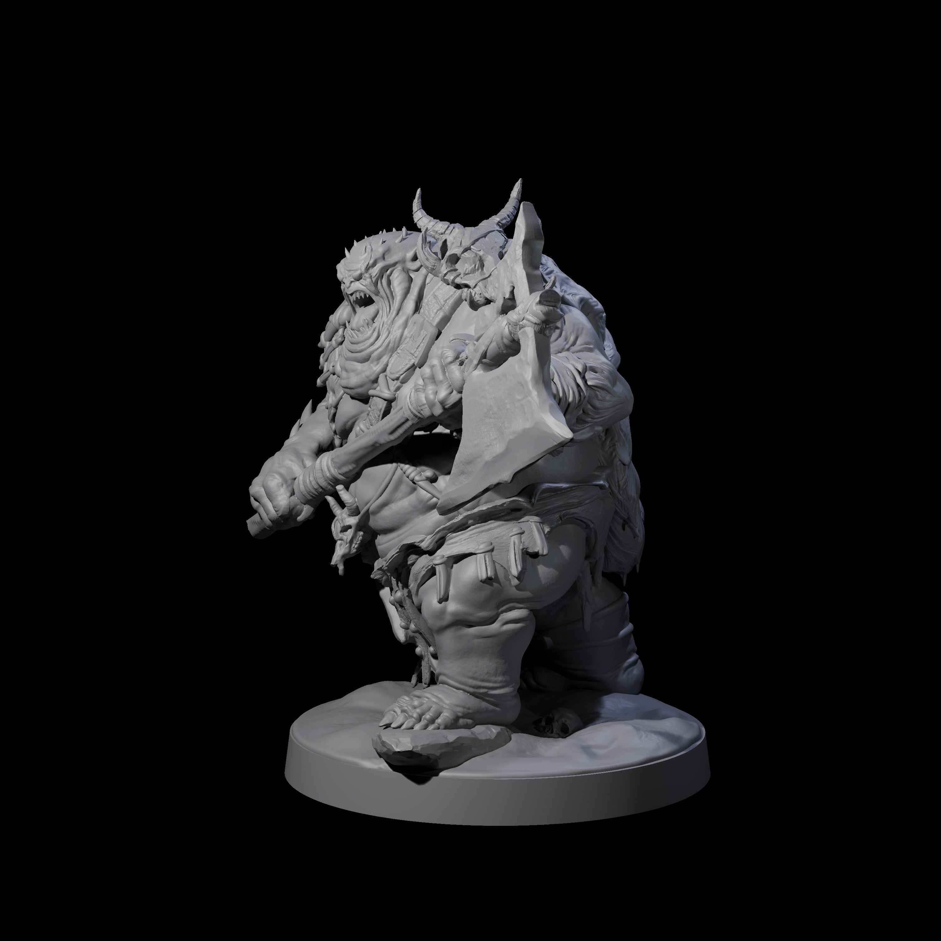 Stinking Ogre C Miniature for Dungeons and Dragons, Pathfinder or other TTRPGs
