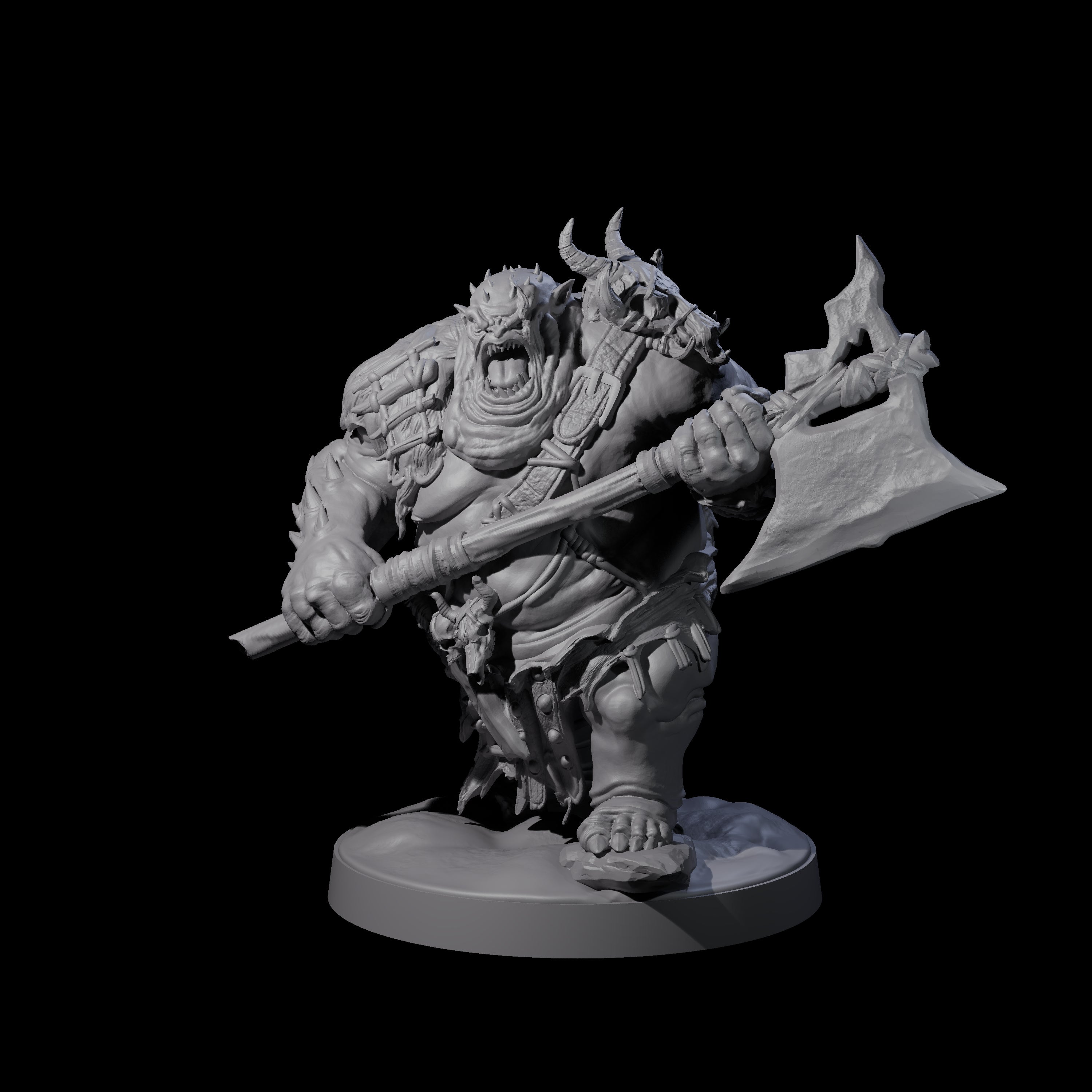 Stinking Ogre C Miniature for Dungeons and Dragons, Pathfinder or other TTRPGs