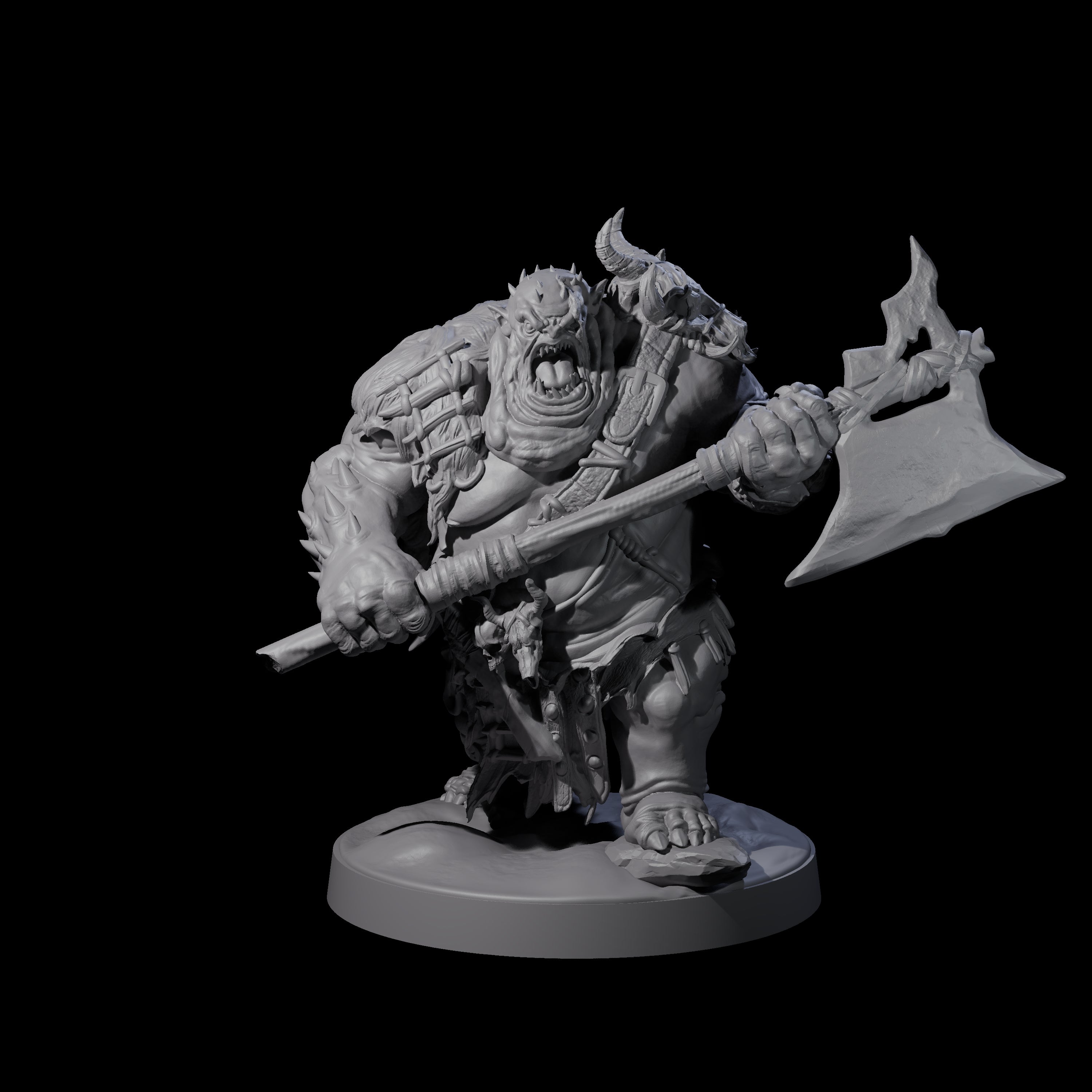 Stinking Ogre C Miniature for Dungeons and Dragons, Pathfinder or other TTRPGs