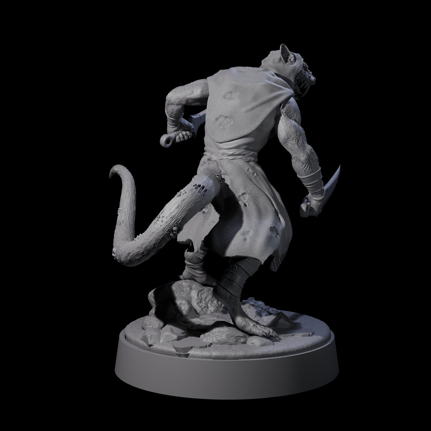 Stinky Ratfolk Rot Priest Miniature for Dungeons and Dragons, Pathfinder or other TTRPGs