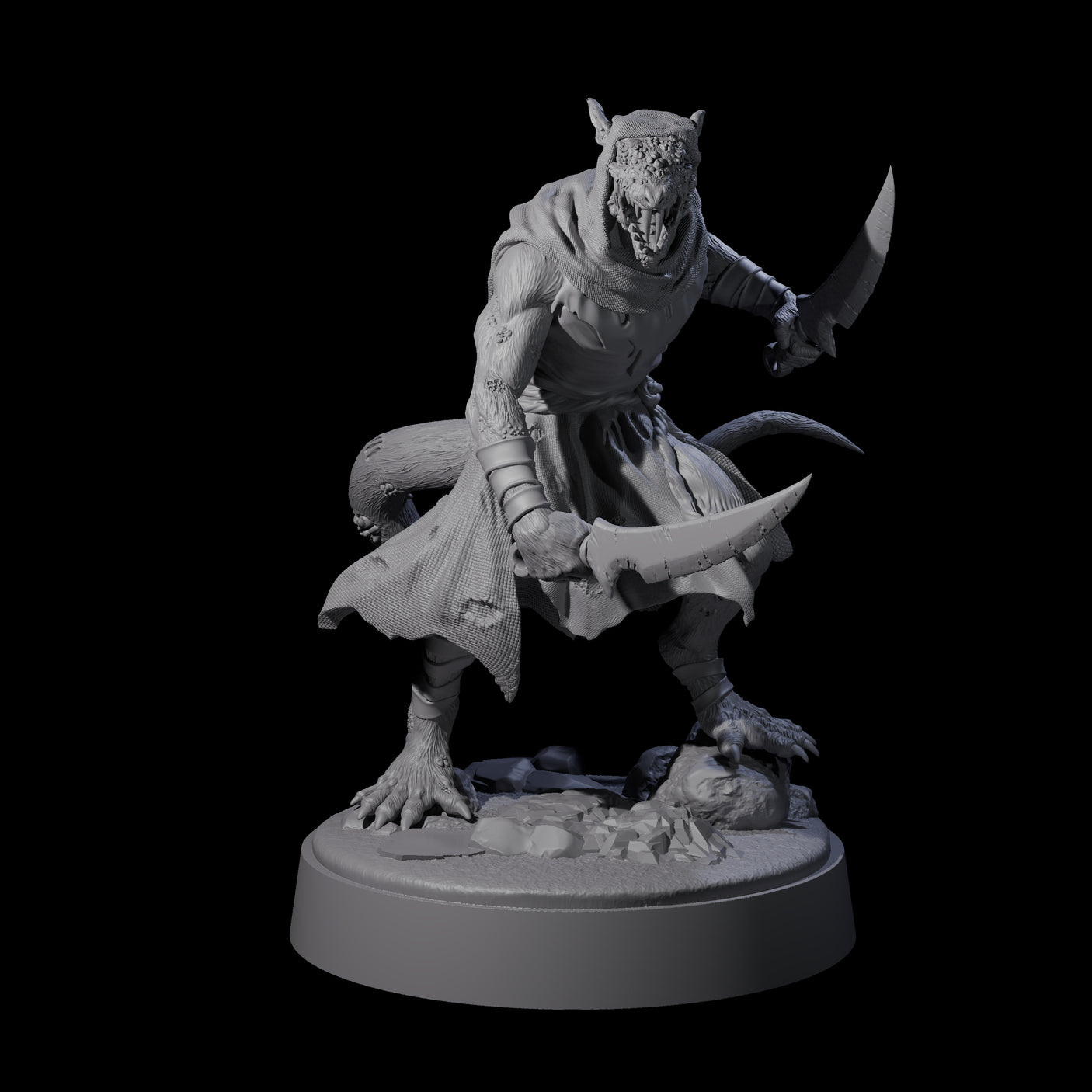 Stinky Ratfolk Rot Priest Miniature for Dungeons and Dragons, Pathfinder or other TTRPGs
