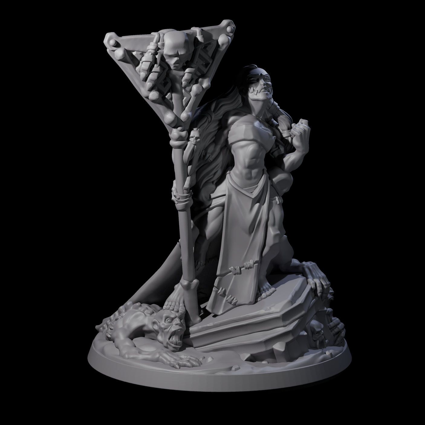 Stitched Together Necromancer Miniature for Dungeons and Dragons, Pathfinder or other TTRPGs