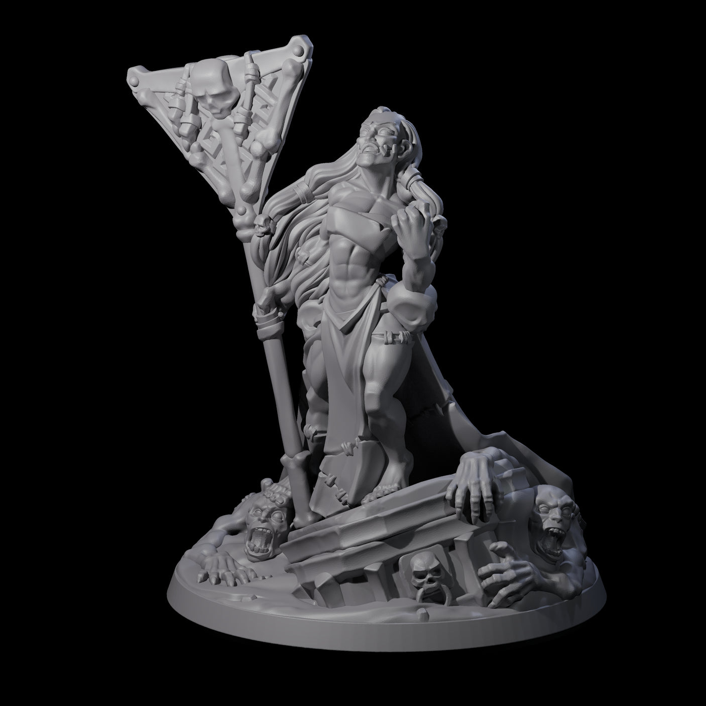 Stitched Together Necromancer Miniature for Dungeons and Dragons, Pathfinder or other TTRPGs