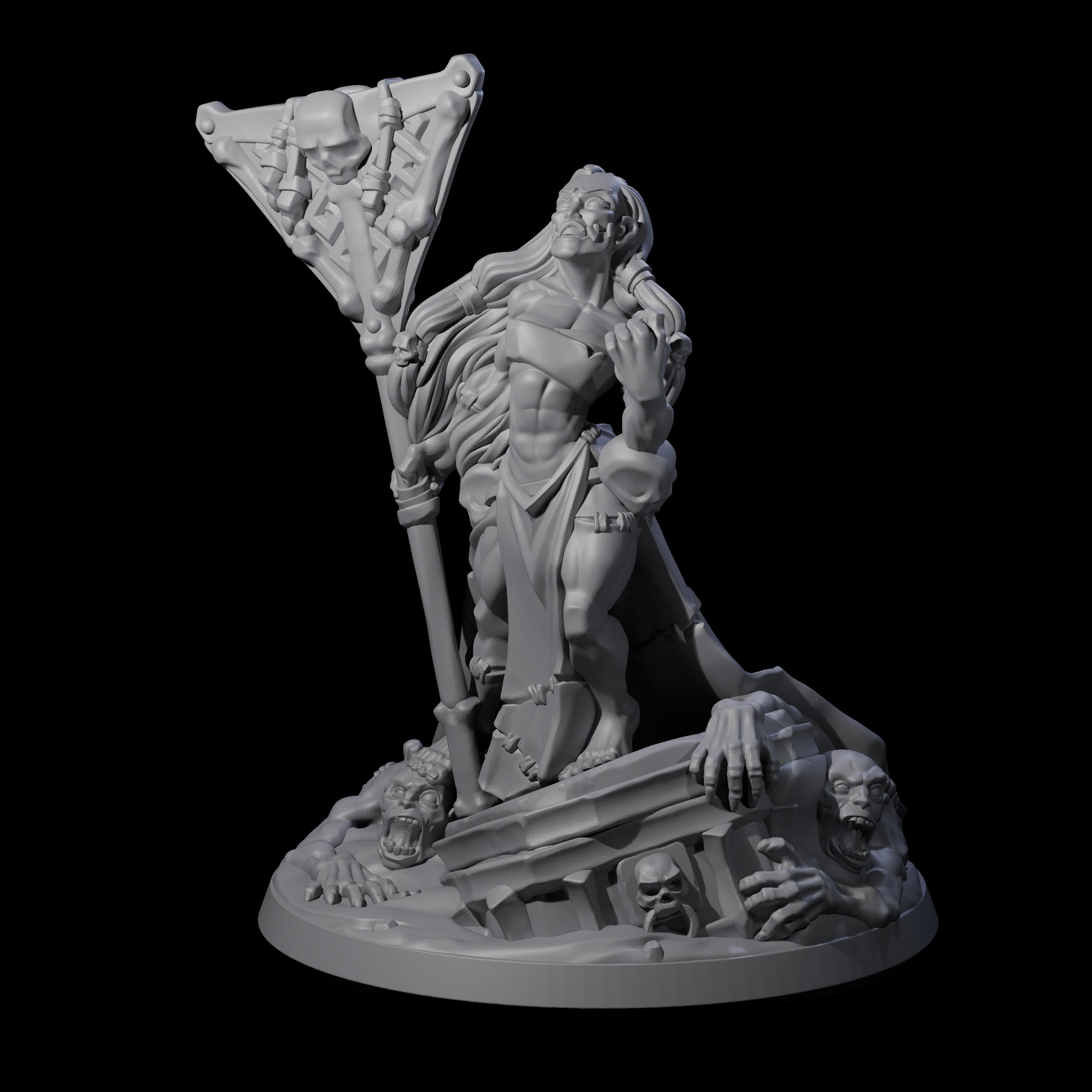 Stitched Together Necromancer Miniature for Dungeons and Dragons, Pathfinder or other TTRPGs