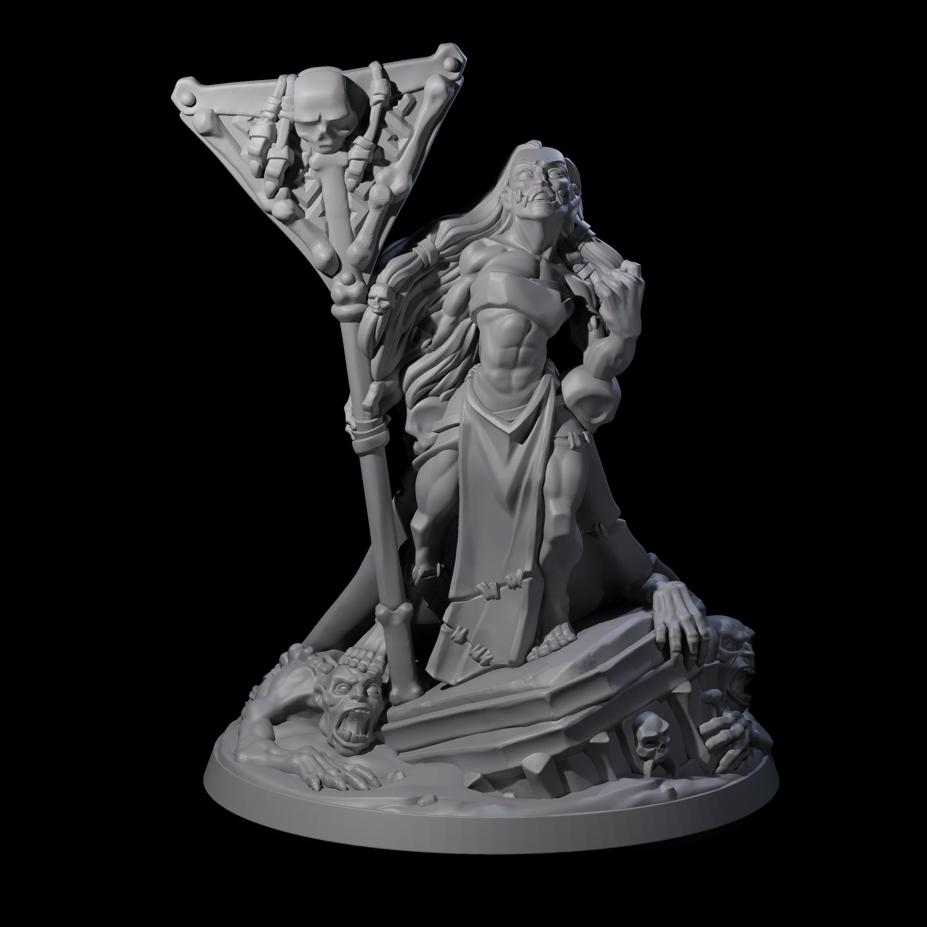 Stitched Together Necromancer Miniature for Dungeons and Dragons, Pathfinder or other TTRPGs