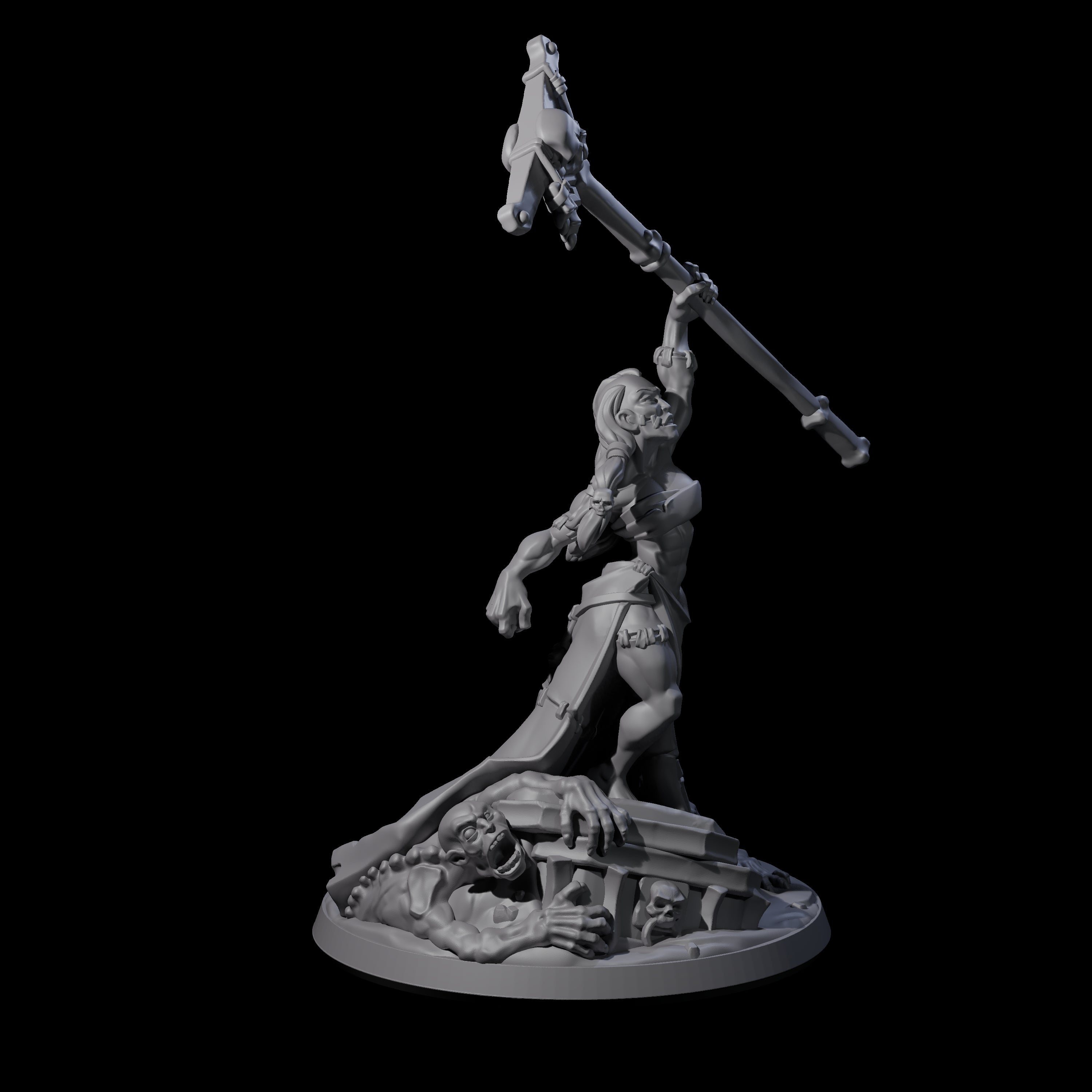 Stitched Together Necromancer Miniature for Dungeons and Dragons, Pathfinder or other TTRPGs