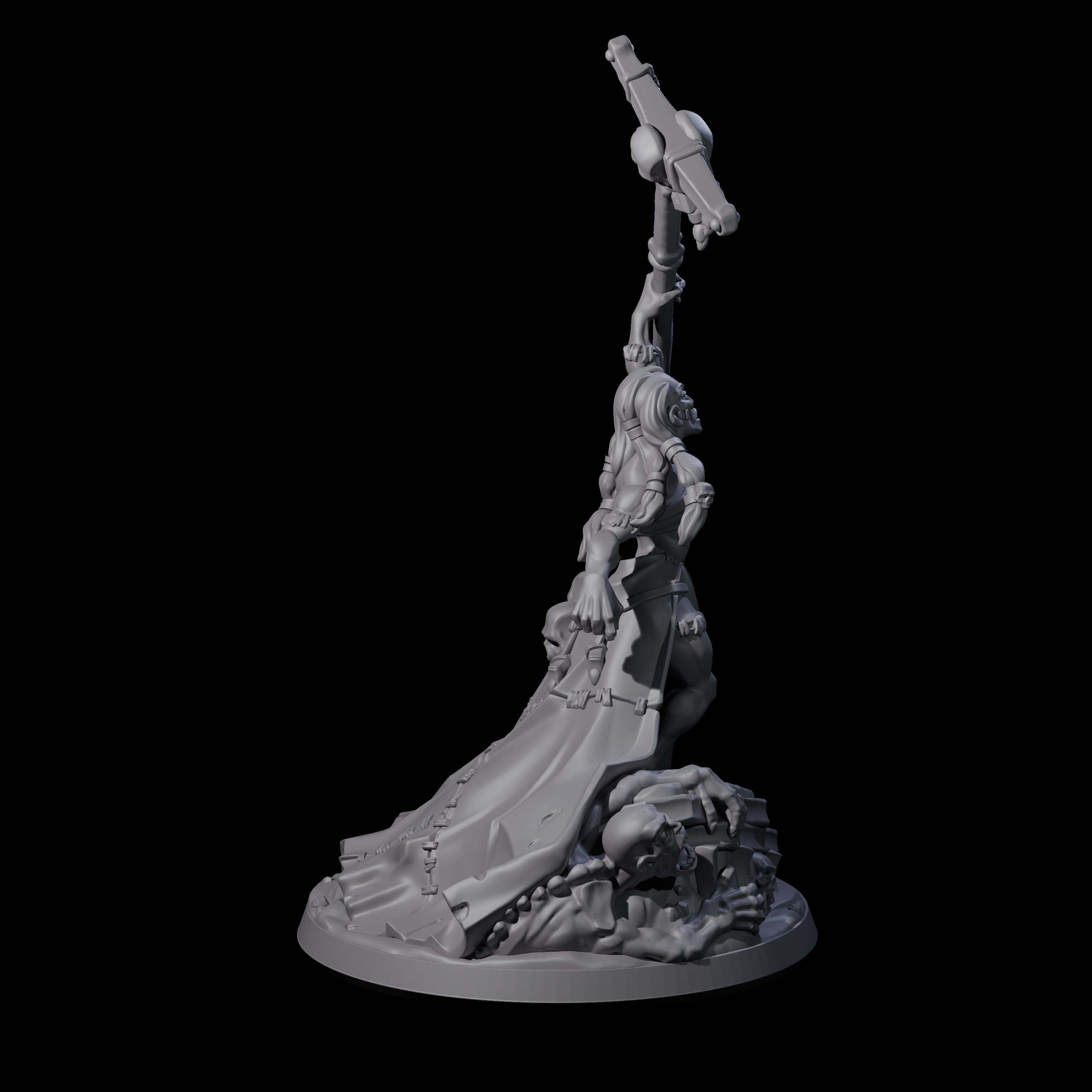Stitched Together Necromancer Miniature for Dungeons and Dragons, Pathfinder or other TTRPGs