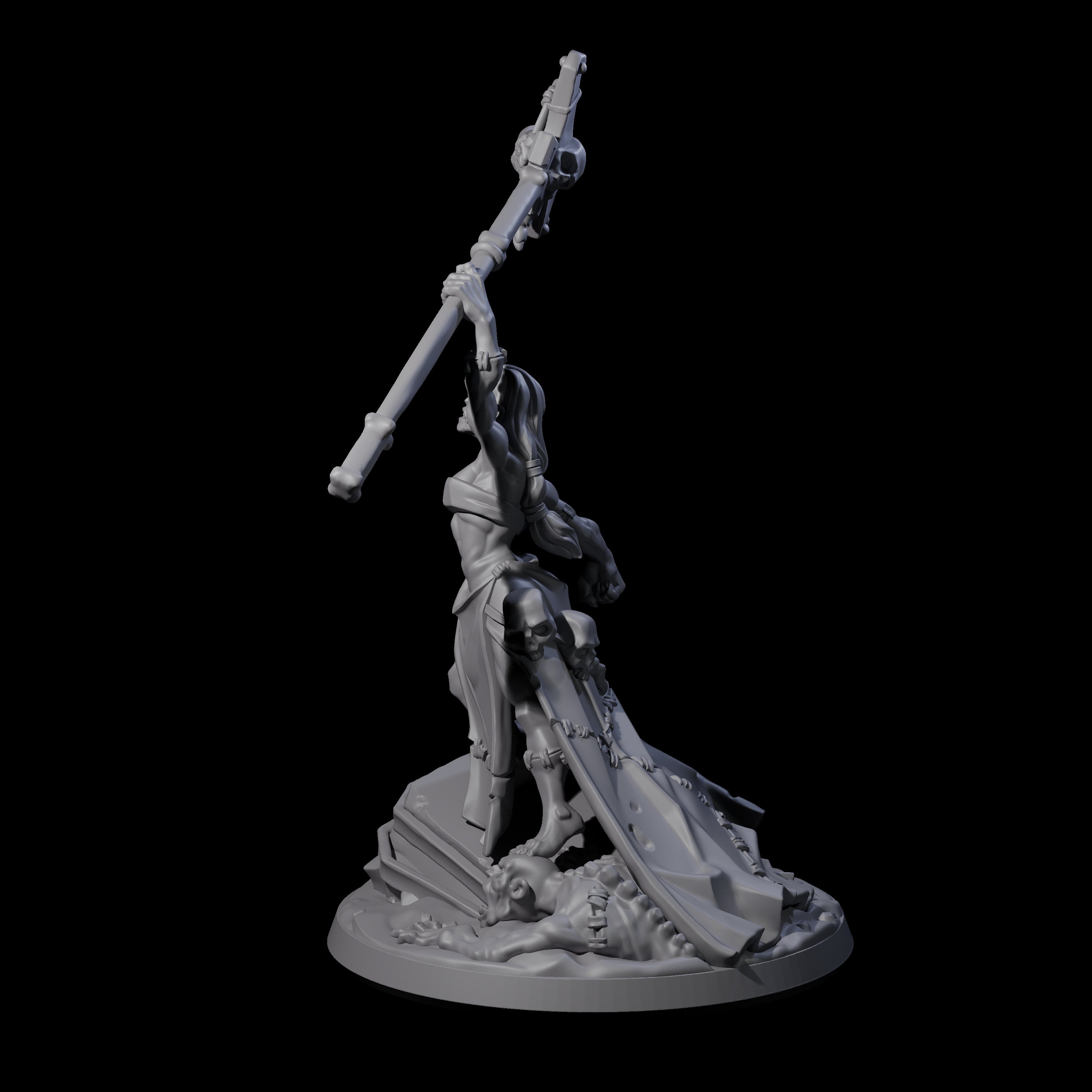 Stitched Together Necromancer Miniature for Dungeons and Dragons, Pathfinder or other TTRPGs