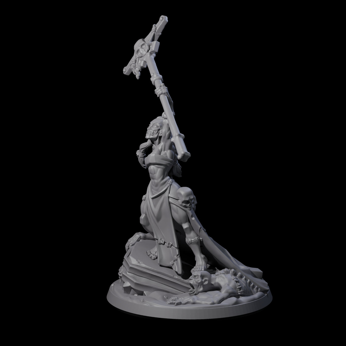 Stitched Together Necromancer Miniature for Dungeons and Dragons, Pathfinder or other TTRPGs