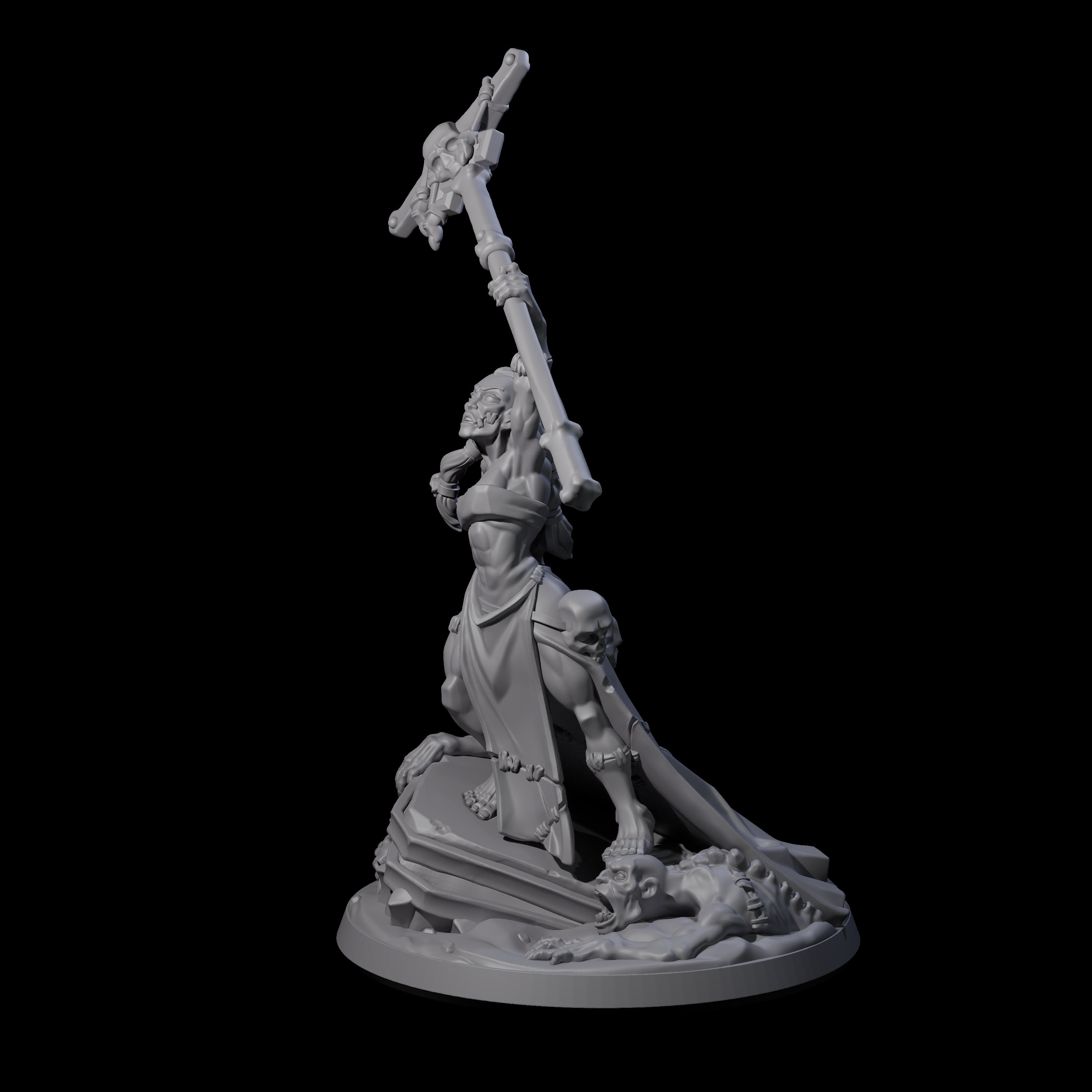 Stitched Together Necromancer Miniature for Dungeons and Dragons, Pathfinder or other TTRPGs