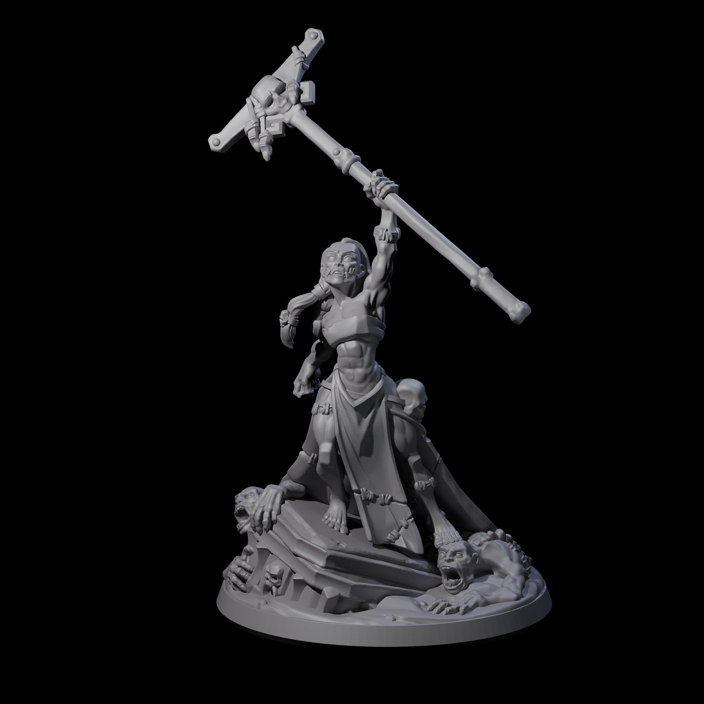 Stitched Together Necromancer Miniature for Dungeons and Dragons, Pathfinder or other TTRPGs