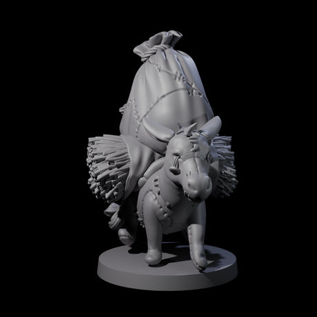 Stitched Together Zombie Donkey Miniature for Dungeons and Dragons, Pathfinder or other TTRPGs