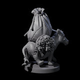 Stitched Together Zombie Donkey Miniature for Dungeons and Dragons, Pathfinder or other TTRPGs
