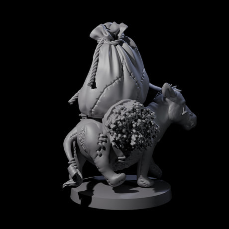 Stitched Together Zombie Donkey Miniature for Dungeons and Dragons, Pathfinder or other TTRPGs