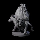 Stitched Together Zombie Donkey Miniature for Dungeons and Dragons, Pathfinder or other TTRPGs