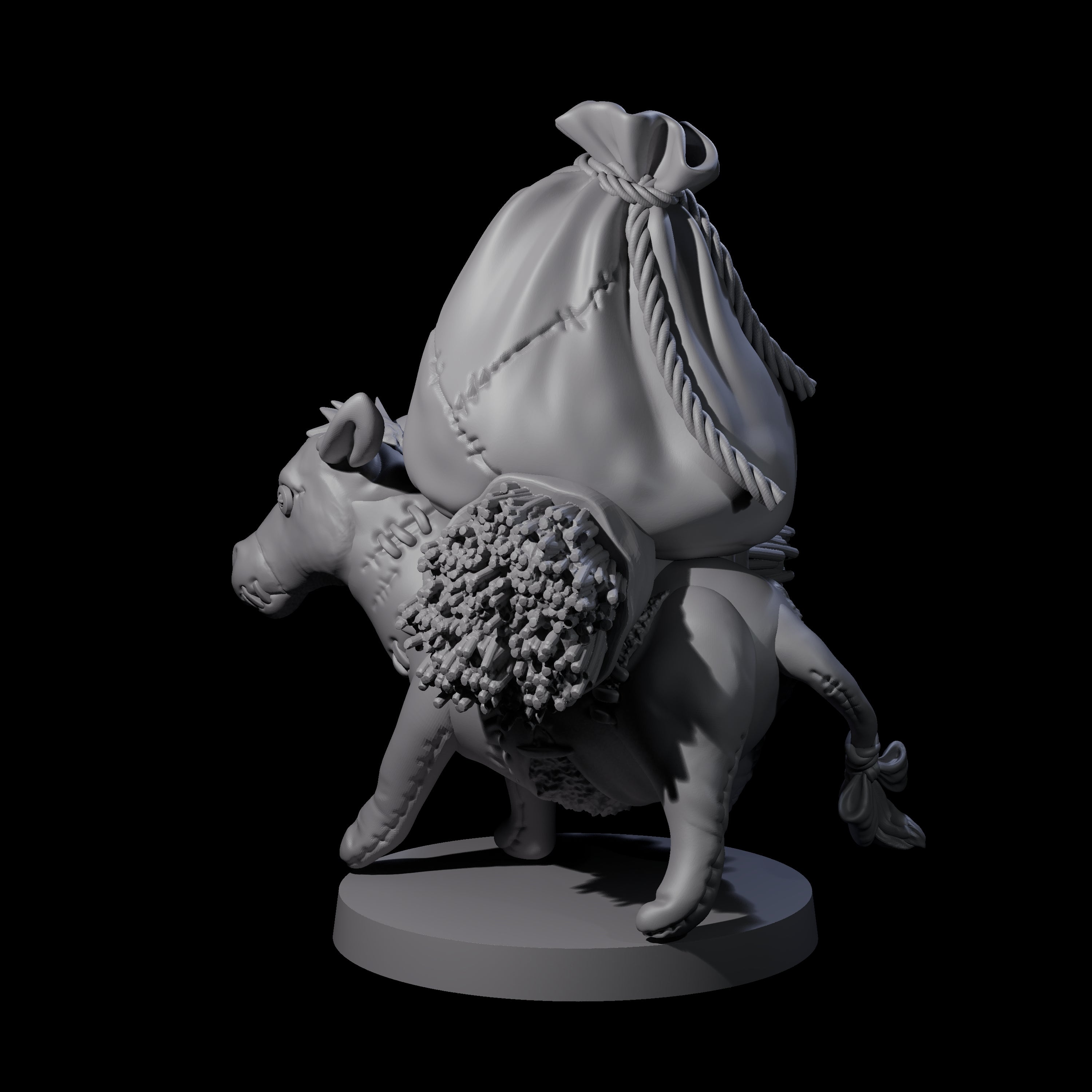 Stitched Together Zombie Donkey Miniature for Dungeons and Dragons, Pathfinder or other TTRPGs