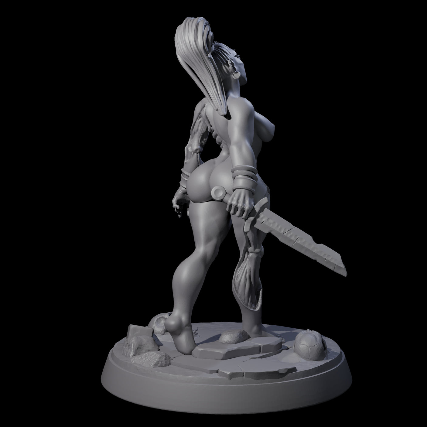 Stitched Up Zombie Necromancer Pinup Miniature for Dungeons and Dragons, Pathfinder or other TTRPGs