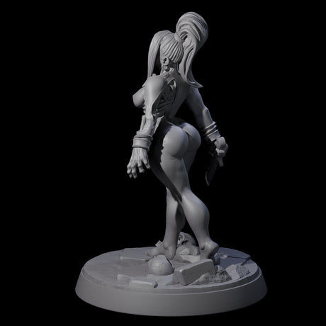 Stitched Up Zombie Necromancer Pinup Miniature for Dungeons and Dragons, Pathfinder or other TTRPGs