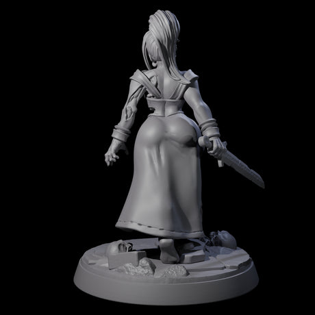 Stitched Up Zombie Necromancer Pinup Miniature for Dungeons and Dragons, Pathfinder or other TTRPGs