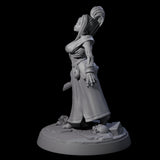 Stitched Up Zombie Necromancer Pinup Miniature for Dungeons and Dragons, Pathfinder or other TTRPGs