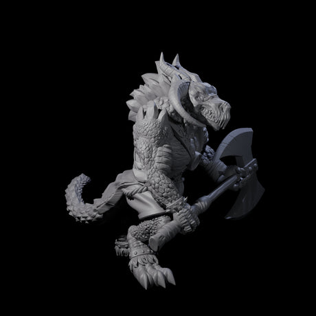 Stocky Dragonborn Barbarian Miniature for Dungeons and Dragons, Pathfinder or other TTRPGs