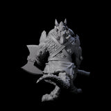 Stocky Dragonborn Barbarian Miniature for Dungeons and Dragons, Pathfinder or other TTRPGs
