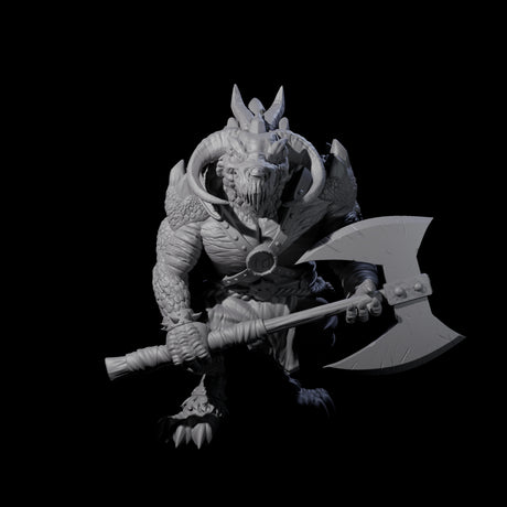 Stocky Dragonborn Barbarian Miniature for Dungeons and Dragons, Pathfinder or other TTRPGs